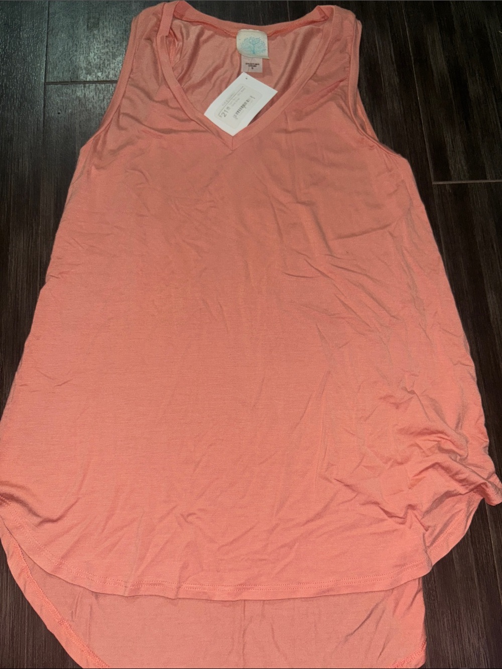Freeloader V-Neck Sleeveless Tank Top - Coral